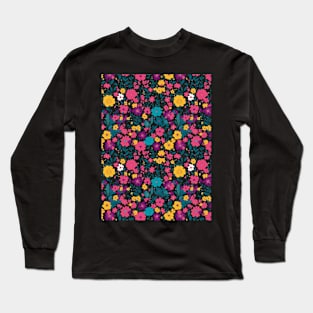 Floral Pattern Design Long Sleeve T-Shirt